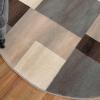 Superior Indoor Runner Rug, Jute Backing, Home Decor for Bedroom, Living Room, Office, Kitchen, Hallway, Floor Cover, Patchwork, Color Block, Plush, Clifton Collection, 2′ 7″ x 10′, Multi Color(Blue Beige)