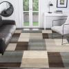 Superior Indoor Runner Rug, Jute Backing, Home Decor for Bedroom, Living Room, Office, Kitchen, Hallway, Floor Cover, Patchwork, Color Block, Plush, Clifton Collection, 2′ 7″ x 10′, Multi Color(A Multi Color)