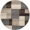 Superior Indoor Runner Rug, Jute Backing, Home Decor for Bedroom, Living Room, Office, Kitchen, Hallway, Floor Cover, Patchwork, Color Block, Plush, Clifton Collection, 2′ 7″ x 10′, Multi Color(Blue Beige)