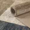 Superior Indoor Runner Rug, Jute Backing, Home Decor for Bedroom, Living Room, Office, Kitchen, Hallway, Floor Cover, Patchwork, Color Block, Plush, Clifton Collection, 2′ 7″ x 10′, Multi Color(Grey-brown)