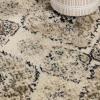 Superior Indoor Runner Rug, Jute Backing, Modern Plush Rugs for Entryway, Kitchen Floors, Hallway, Office Floor Cover, Medallion Rugs, Mayfair Collection, 2′ 7″ x 8′, Ivory(Ivory)