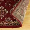 Superior Indoor Runner Rug, Jute Backing, Modern Plush Rugs for Entryway, Kitchen Floors, Hallway, Office Floor Cover, Medallion Rugs, Mayfair Collection, 2′ 7″ x 8′, Ivory(Red)