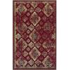 Superior Indoor Runner Rug, Jute Backing, Modern Plush Rugs for Entryway, Kitchen Floors, Hallway, Office Floor Cover, Medallion Rugs, Mayfair Collection, 2′ 7″ x 8′, Ivory(Red)