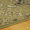 Superior Indoor Runner Rug, Jute Backing, Modern Plush Rugs for Entryway, Kitchen Floors, Hallway, Office Floor Cover, Medallion Rugs, Mayfair Collection, 2′ 7″ x 8′, Ivory(Green)