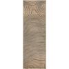 Superior Indoor Runner Rug, Jute Backing, Plush Carpet Cover, for Hallways, Entry, Office, Plush Floor Cover, Modern Wood Grain, Abstract Lines, Veer Collection, 2′ 7″ x 8′, Chocolate(Beige)