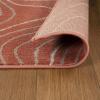 Superior Indoor Runner Rug, Jute Backing, Plush Carpet Cover, for Hallways, Entry, Office, Plush Floor Cover, Modern Wood Grain, Abstract Lines, Veer Collection, 2′ 7″ x 8′, Chocolate(Coral)