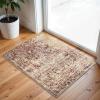 Superior Indoor Runner Rug, Jute Backing, Plush Carpet Cover, for Hallways, Entry, Office, Plush Floor Cover, Modern Wood Grain, Abstract Lines, Veer Collection, 2′ 7″ x 8′, Chocolate(Maroon)