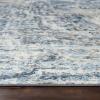Superior Indoor Runner Rug, Jute Backing, Plush Carpet Cover, for Hallways, Entry, Office, Plush Floor Cover, Modern Wood Grain, Abstract Lines, Veer Collection, 2′ 7″ x 8′, Chocolate(Blue – Beige)