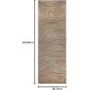 Superior Indoor Runner Rug, Jute Backing, Plush Carpet Cover, for Hallways, Entry, Office, Plush Floor Cover, Modern Wood Grain, Abstract Lines, Veer Collection, 2′ 7″ x 8′, Chocolate(Beige)