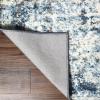 Superior Indoor Runner Rug, Jute Backing, Plush Carpet Cover, for Hallways, Entry, Office, Plush Floor Cover, Modern Wood Grain, Abstract Lines, Veer Collection, 2′ 7″ x 8′, Chocolate(Blue – Beige)