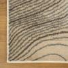 Superior Indoor Runner Rug, Jute Backing, Plush Carpet Cover, for Hallways, Entry, Office, Plush Floor Cover, Modern Wood Grain, Abstract Lines, Veer Collection, 2′ 7″ x 8′, Chocolate(Beige)
