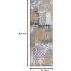 Superior Indoor Runner Rug, Plush Carpet Cover, for Hallway, Entryway, Dining, Office, Kitchen, Modern Floral Patchwork Decor, Pastiche Collection, 2′ 7″ x 10′, Beige(Camel)
