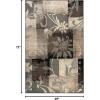 Superior Indoor Runner Rug, Plush Carpet Cover, for Hallway, Entryway, Dining, Office, Kitchen, Modern Floral Patchwork Decor, Pastiche Collection, 2′ 7″ x 10′, Beige(Beige)