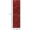 Superior Indoor Shag Modern Fuzzy Soft Cozy Shaggy Living/Dining Room, Bedroom, Office, Entryway, Kitchen, Dorm, Playroom, Kids, Nursery, Textured Area Rug, 2 ft 5 in x 12 ft, Sage(Burgundy)