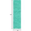Superior Indoor Shag Modern Fuzzy Soft Cozy Shaggy Living/Dining Room, Bedroom, Office, Entryway, Kitchen, Dorm, Playroom, Kids, Nursery, Textured Area Rug, 2 ft 5 in x 12 ft, Sage(Ocean Blue)
