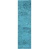 Superior Indoor Shag Modern Fuzzy Soft Cozy Shaggy Living/Dining Room, Bedroom, Office, Entryway, Kitchen, Dorm, Playroom, Kids, Nursery, Textured Area Rug, 2 ft 5 in x 12 ft, Sage(Cyan)