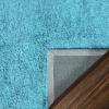 Superior Indoor Shag Modern Fuzzy Soft Cozy Shaggy Living/Dining Room, Bedroom, Office, Entryway, Kitchen, Dorm, Playroom, Kids, Nursery, Textured Area Rug, 2 ft 5 in x 12 ft, Sage(Cyan)