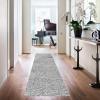Superior Indoor Shag Modern Fuzzy Soft Cozy Shaggy Living/Dining Room, Bedroom, Office, Entryway, Kitchen, Dorm, Playroom, Kids, Nursery, Textured Area Rug, 2 ft 5 in x 12 ft, Sage(Silver)