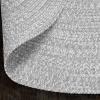 Superior Indoor/Outdoor Area Rug, Dual-Tone Reversible Braided Floor Decor for Patio, Front Porch, Entryway, Living Room, Office, Nursery, Artistic Home, 5′ x 8′, Fog Green-White(Slate-white)