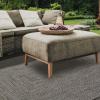 Superior Indoor/Outdoor Area Rug, Dual-Tone Reversible Braided Floor Decor for Patio, Front Porch, Entryway, Living Room, Office, Nursery, Artistic Home, 5′ x 8′, Fog Green-White(Latte-white – Z)