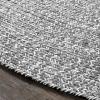Superior Indoor/Outdoor Area Rug, Dual-Tone Reversible Braided Floor Decor for Patio, Front Porch, Entryway, Living Room, Office, Nursery, Artistic Home, 5′ x 8′, Fog Green-White(Charcoal-white)