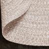 Superior Indoor/Outdoor Area Rug, Dual-Tone Reversible Braided Floor Decor for Patio, Front Porch, Entryway, Living Room, Office, Nursery, Artistic Home, 5′ x 8′, Fog Green-White(Latte-white)