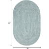 Superior Indoor/Outdoor Area Rug, Dual-Tone Reversible Braided Floor Decor for Patio, Front Porch, Entryway, Living Room, Office, Nursery, Artistic Home, 5′ x 8′, Fog Green-White(Lagoon Breeze-white)