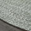 Superior Indoor/Outdoor Area Rug, Dual-Tone Reversible Braided Floor Decor for Patio, Front Porch, Entryway, Living Room, Office, Nursery, Artistic Home, 5′ x 8′, Fog Green-White(Green-white)