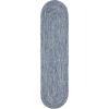 Superior Indoor/Outdoor Area Rug, Dual-Tone Reversible Braided Floor Decor for Patio, Front Porch, Entryway, Living Room, Office, Nursery, Artistic Home, 5′ x 8′, Fog Green-White(Denim Blue-white)