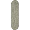 Superior Indoor/Outdoor Area Rug, Dual-Tone Reversible Braided Floor Decor for Patio, Front Porch, Entryway, Living Room, Office, Nursery, Artistic Home, 5′ x 8′, Fog Green-White(Green-white)
