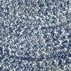 Superior Indoor/Outdoor Area Rug, Dual-Tone Reversible Braided Floor Decor for Patio, Front Porch, Entryway, Living Room, Office, Nursery, Artistic Home, 5′ x 8′, Fog Green-White(Denim Blue-white)
