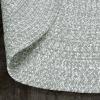 Superior Indoor/Outdoor Area Rug, Dual-Tone Reversible Braided Floor Decor for Patio, Front Porch, Entryway, Living Room, Office, Nursery, Artistic Home, 5′ x 8′, Fog Green-White(Fog Green-white)