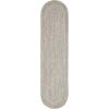 Superior Indoor/Outdoor Area Rug, Dual-Tone Reversible Braided Floor Decor for Patio, Front Porch, Entryway, Living Room, Office, Nursery, Artistic Home, 5′ x 8′, Fog Green-White(Slate-white)
