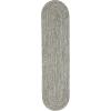 Superior Indoor/Outdoor Area Rug, Dual-Tone Reversible Braided Floor Decor for Patio, Front Porch, Entryway, Living Room, Office, Nursery, Artistic Home, 5′ x 8′, Fog Green-White(Charcoal-white)