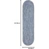 Superior Indoor/Outdoor Area Rug, Dual-Tone Reversible Braided Floor Decor for Patio, Front Porch, Entryway, Living Room, Office, Nursery, Artistic Home, 5′ x 8′, Fog Green-White(Denim Blue-white)