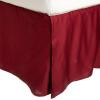 Superior Infinity Luxury Soft 100% Brushed Microfiber Tailored Bed Skirt with 15” Drop, Wrinkle Resistant with Pleats and Split Corners – Twin XL Bedskirt, Tan(Burgundy)