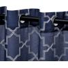 Superior Jackson Stripe Sheer Curtains, Window Accents, Perfect for Natural Light, with Rod Pockets or Grommets, Modern, Transtitional, Rustic, Bohemian, Curtain Set of 2 Panels, 52″ X 108″, Taupe(Navy Blue)
