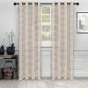Superior Jackson Stripe Sheer Curtains, Window Accents, Perfect for Natural Light, with Rod Pockets or Grommets, Modern, Transtitional, Rustic, Bohemian, Curtain Set of 2 Panels, 52″ X 108″, Taupe(Beige)