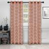 Superior Jackson Stripe Sheer Curtains, Window Accents, Perfect for Natural Light, with Rod Pockets or Grommets, Modern, Transtitional, Rustic, Bohemian, Curtain Set of 2 Panels, 52″ X 108″, Taupe(Rust)