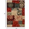 Superior Kensington Area Rug, 3′ x 5′, Toffee(Beige Red)