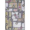 Superior Kids Indoor Area Rug, Jumbo Numbers Design, Cute Rugs for Nursery, Playroom, Bedroom, Living Room, Unique Accent, Soft Cotton Backed, Entryway, Playtime Collection, 5′ 7″ x 8′ 9″, Aquamarine(Mossy Gold)