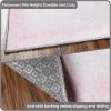 Superior Kids Indoor Area Rug, Jumbo Numbers Design, Cute Rugs for Nursery, Playroom, Bedroom, Living Room, Unique Accent, Soft Cotton Backed, Entryway, Playtime Collection, 5′ 7″ x 8′ 9″, Aquamarine(Nursery – Soft Pink)