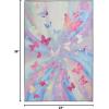 Superior Kids Indoor Area Rug, Jumbo Numbers Design, Cute Rugs for Nursery, Playroom, Bedroom, Living Room, Unique Accent, Soft Cotton Backed, Entryway, Playtime Collection, 5′ 7″ x 8′ 9″, Aquamarine(Magenta)