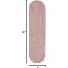 Superior Kinallen Reversible Braided Oval Indoor/Outdoor Area Rug for Living Room Bedroom Office Kitchen Dining Washable Rugs, 6′ x 9′, Brick-White(Brick-white)