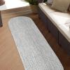 Superior Kinallen Reversible Braided Oval Indoor/Outdoor Area Rug for Living Room Bedroom Office Kitchen Dining Washable Rugs, 6′ x 9′, Brick-White(Canvas-white)