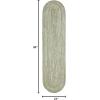 Superior Kinallen Reversible Braided Oval Indoor/Outdoor Area Rug for Living Room Bedroom Office Kitchen Dining Washable Rugs, 6′ x 9′, Brick-White(Fog Green-white)