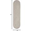 Superior Kinallen Reversible Braided Oval Indoor/Outdoor Area Rug for Living Room Bedroom Office Kitchen Dining Washable Rugs, 6′ x 9′, Brick-White(Slate-white)
