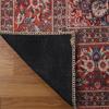 Superior Large Indoor Area Rug, Modern Floor Decor for Living/Dining Room, Kitchen, Bedroom, Office, Entry, Flat-Weave, Floral Medallion, Cotton Backing, Fiorella Collection, 10′ x 13′, Berry Red(Berry Red)