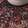 Superior Large Indoor Area Rug, Modern Floor Decor for Living/Dining Room, Kitchen, Bedroom, Office, Entry, Flat-Weave, Floral Medallion, Cotton Backing, Fiorella Collection, 10′ x 13′, Berry Red(Berry Red)