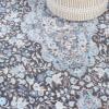 Superior Large Indoor Area Rug, Modern Floor Decor for Living/Dining Room, Kitchen, Bedroom, Office, Entry, Flat-Weave, Floral Medallion, Cotton Backing, Fiorella Collection, 10′ x 13′, Berry Red(Light Blue)